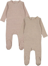 Analogie by Lil Legs Lil People Collection Baby Boys Girls Cotton Heather Stripe Footie - HSF