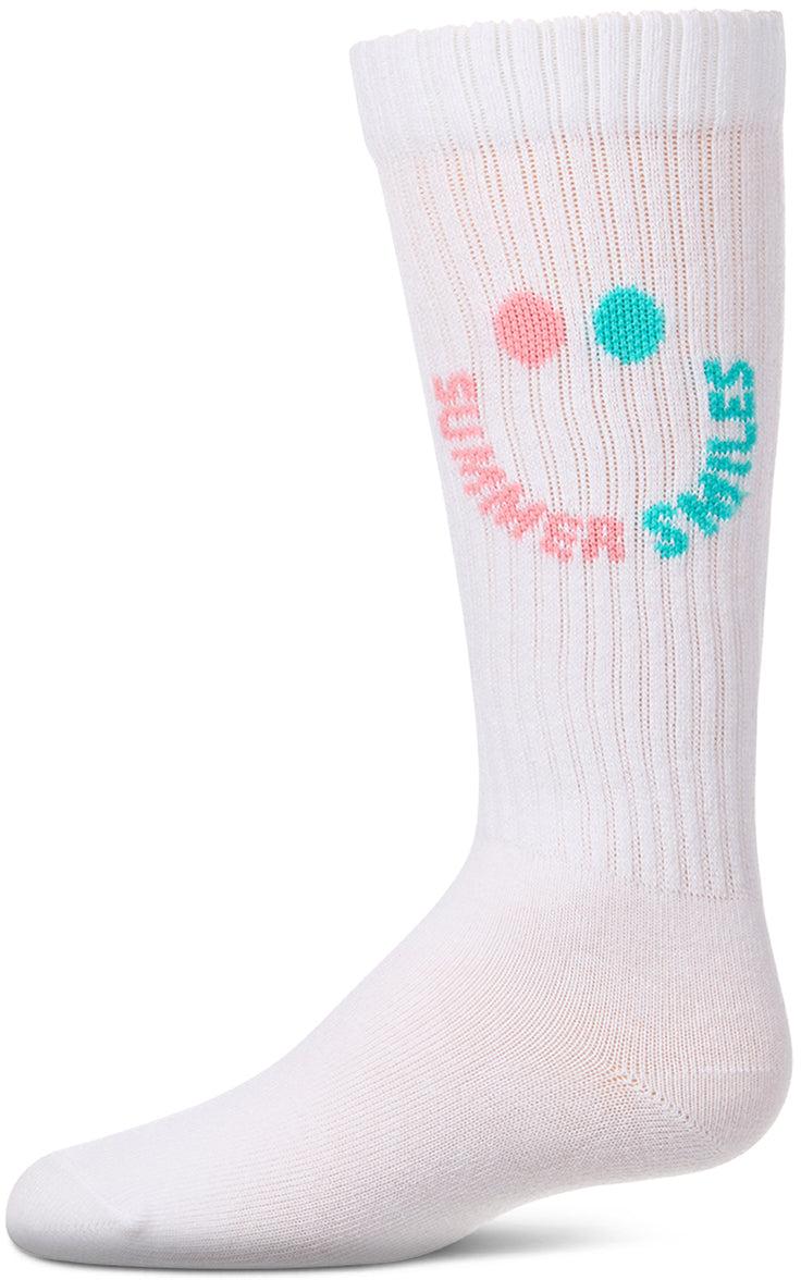 Memoi Girls Summer Smile Knee Socks - MKF-7233