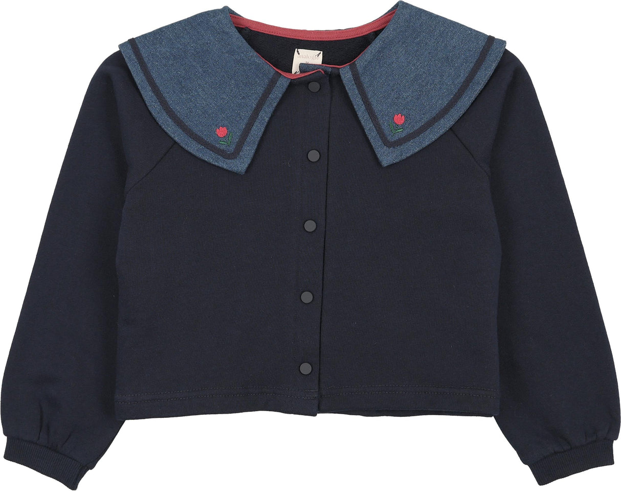 Analogie by Lil Legs Sweet Campaign Collection Girls Sailor Collar Cardigan - AF26S526