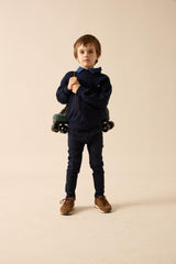Analogie by Lil Legs Sweet Campaign Collection Boys Denim Removable Collar Sweatshirt - AF26S519
