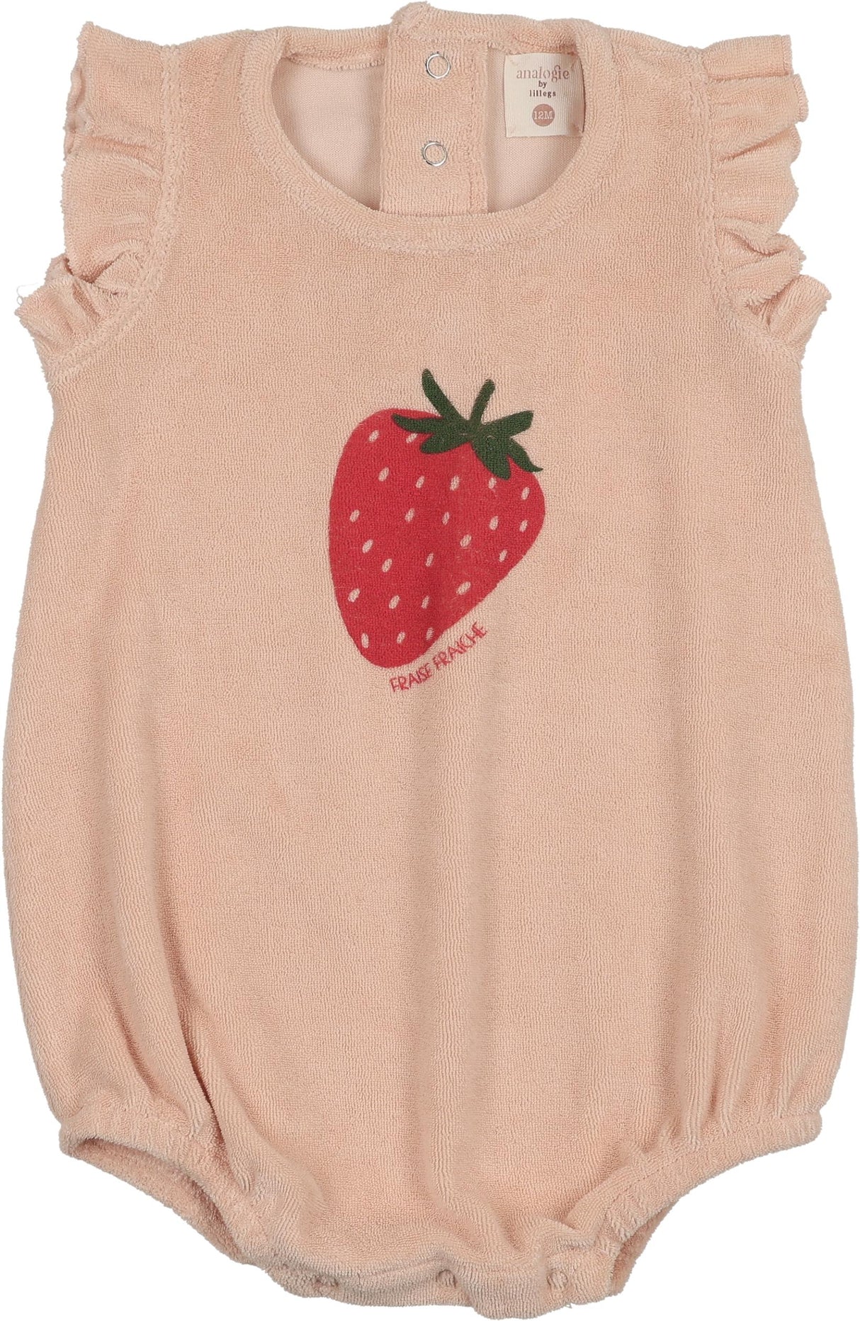 Analogie by Lil Legs Lil People Collection Baby Girls Strawberry Romper - LPSR