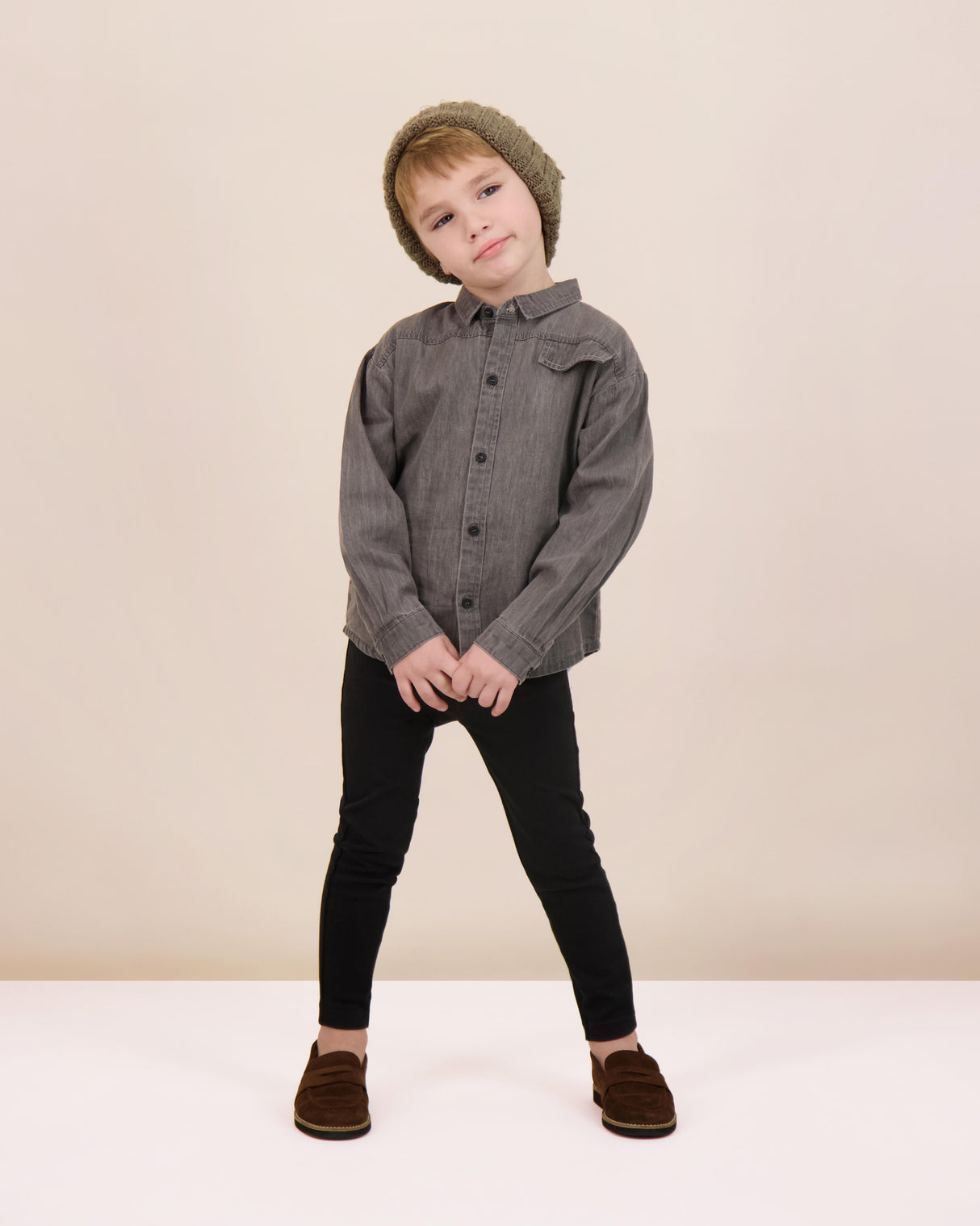 Analogie by Lil Legs Tencel Collection Boys Long Sleeve Shirt - DTS