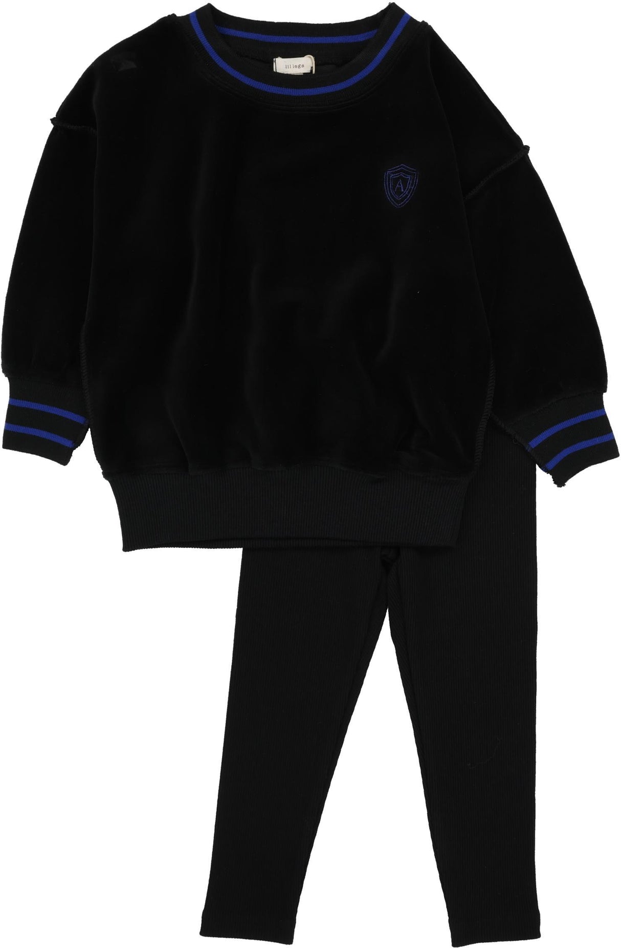 Analogie by Lil Legs Velour Collection Baby Boys Sweatshirt Outfit - BVSW