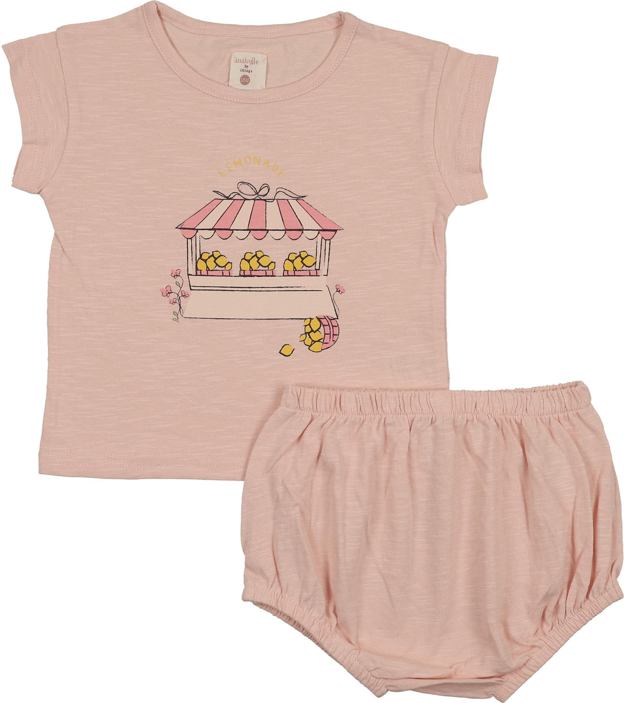 Analogie by Lil Legs Lil People Collection Baby Toddler Girls Lemon Outfit Set - LPLTSG
