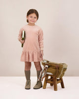 Analogie by Lil Legs Velour Collection Girls Rhinestone Dress - RVD
