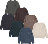 Analogie by Lil Legs Signature Collection Boys Chunky V-neck Sweater - AF26S529