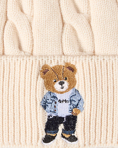 Memoi Boys Girls Cool Teddy Knit Cuffed Beanie Hat - MKA-120