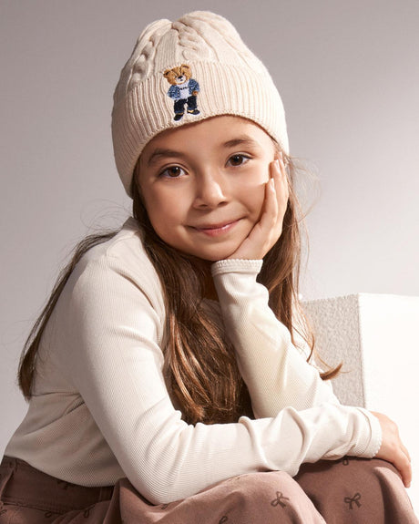 Memoi Boys Girls Cool Teddy Knit Cuffed Beanie Hat - MKA-120