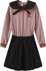 Phil and Phoebe Girls Denim Contrast Dress - C-27265