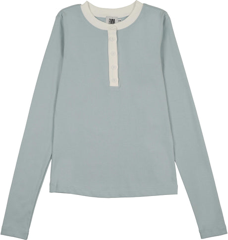 Teela Womens Teens Henley Long Sleeve T-shirt - 22-150