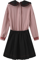 Phil and Phoebe Girls Denim Contrast Dress - C-27265
