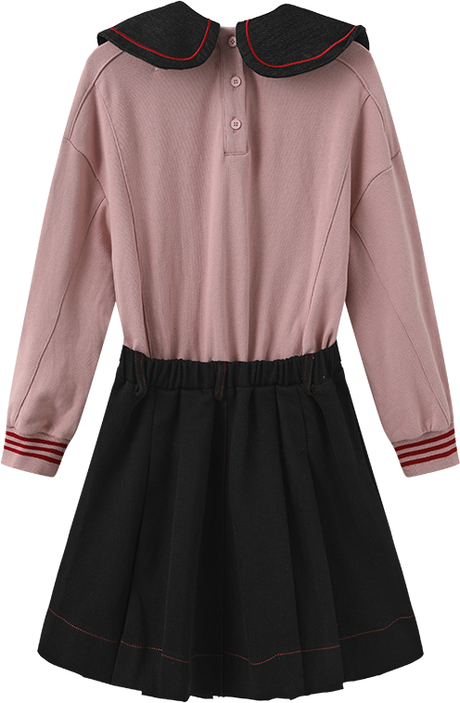 Phil and Phoebe Girls Denim Contrast Dress - C-27265