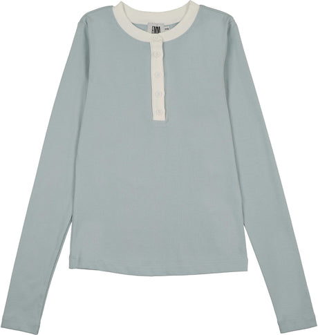 Teela Womens Teens Henley Long Sleeve T-shirt - 22-150