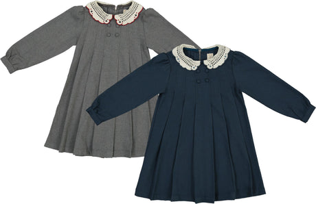 Analogie by Lil Legs Primrose Collection Girls Crochet Collar Dress - DCCD