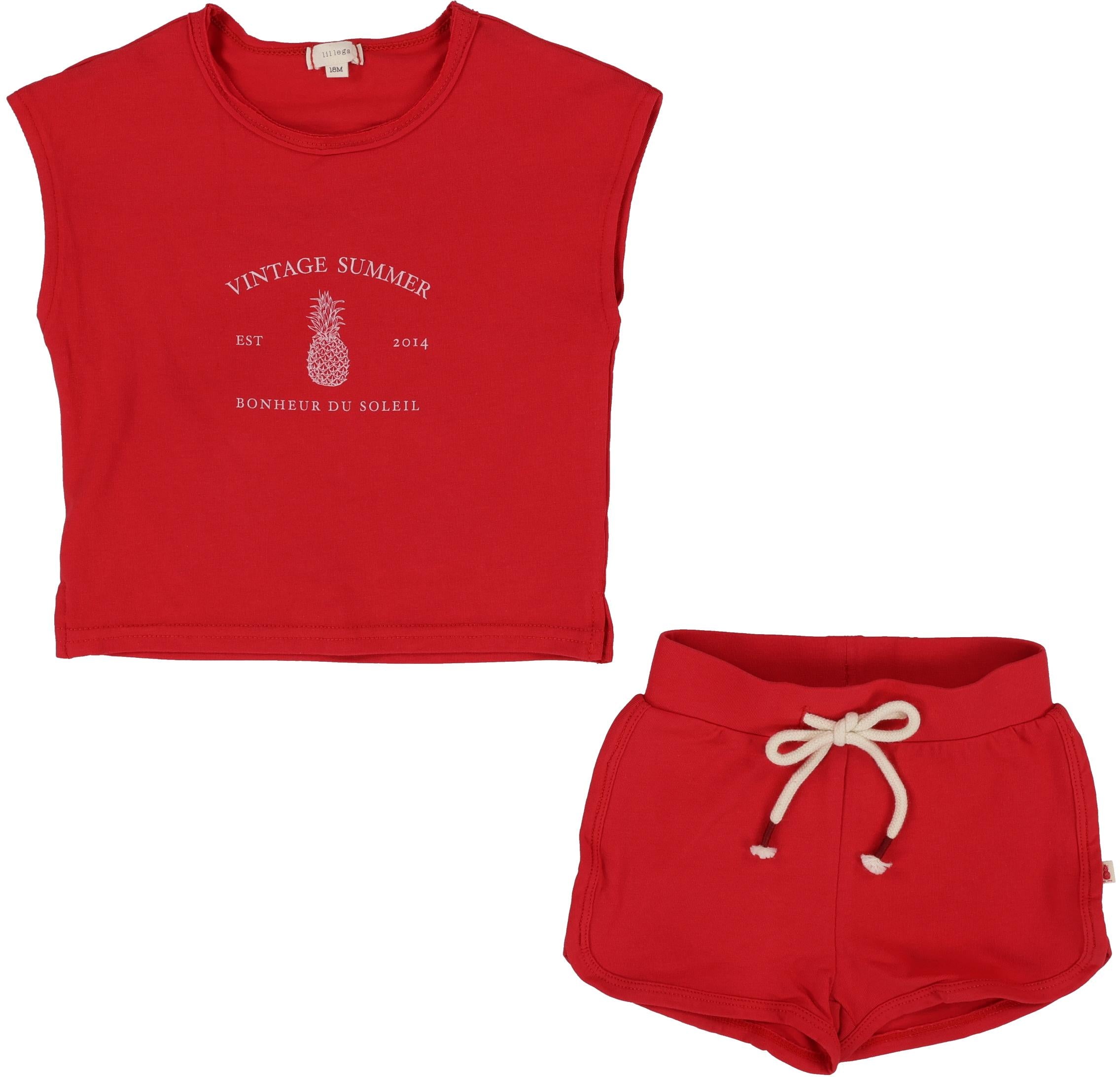 Lil Legs Toddler Set - Red Lil Legs Toddler Set - Red