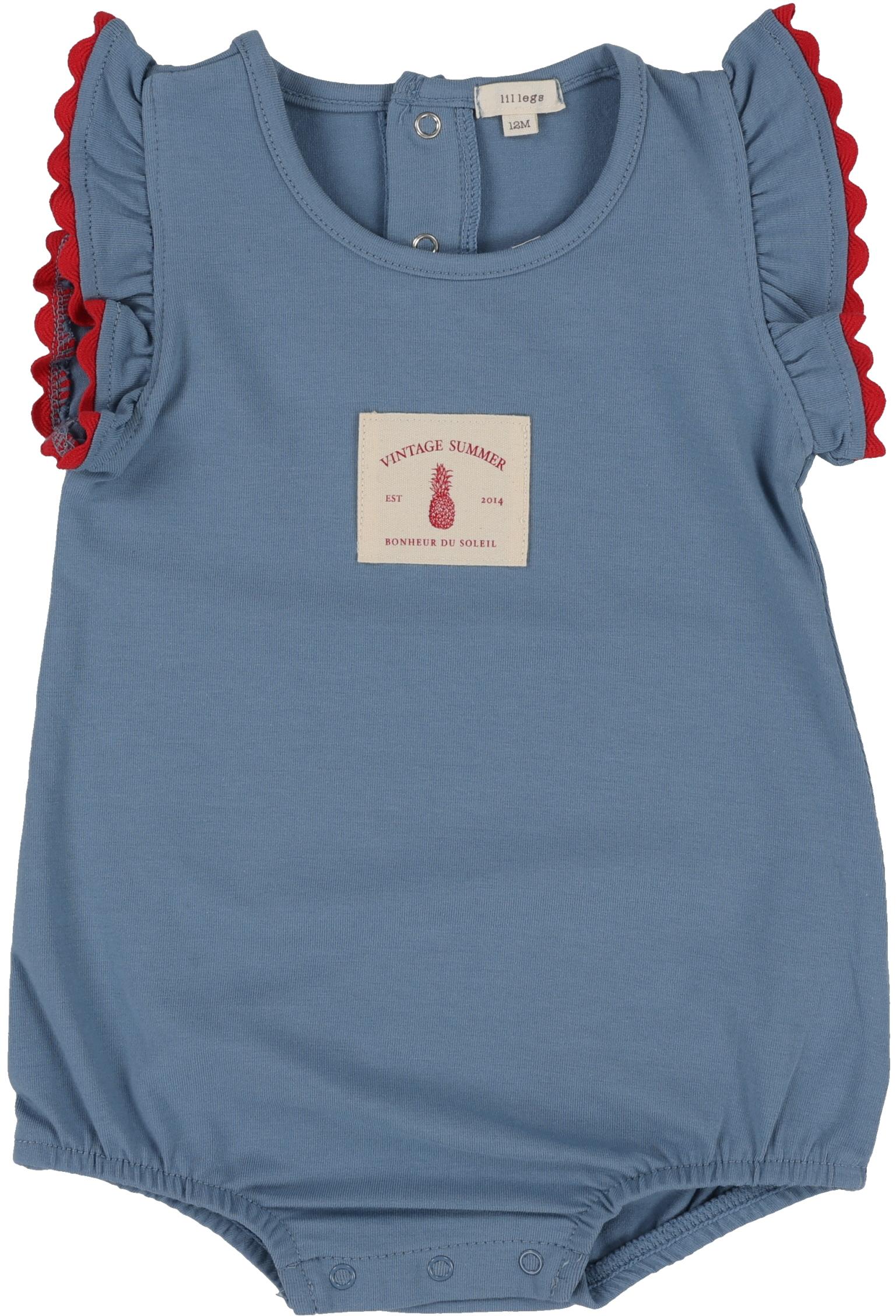 Lil Legs Ruffle Romper - Blue Lil Legs Ruffle Romper - Blue