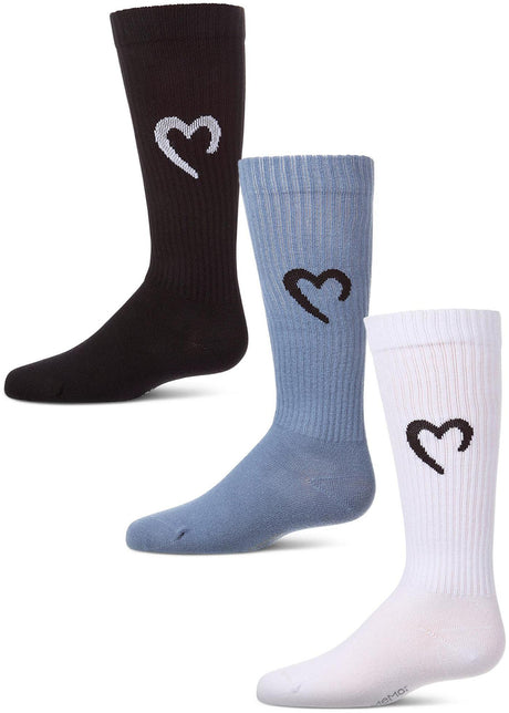 Memoi Girls Open Heart Knee Socks - MKF-7235