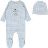 Analogie by Lil Legs Lil People Collection Baby Boys Gingham Wheel Cotton Footie - LPGWF