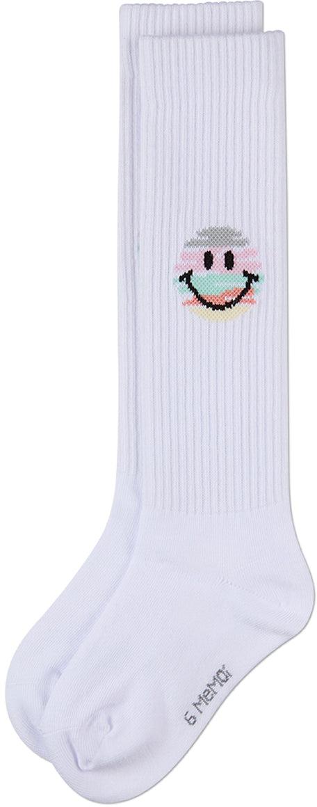 Memoi Girls Colorful Smiley Face Knee Socks - MKF-7237