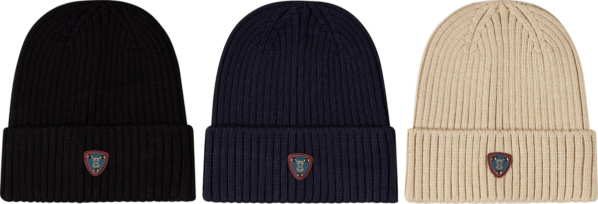 Memoi Boys Girls Teddy Crest Cuffed Beanie Hat - MKA-118