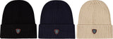 Memoi Boys Girls Teddy Crest Cuffed Beanie Hat - MKA-118