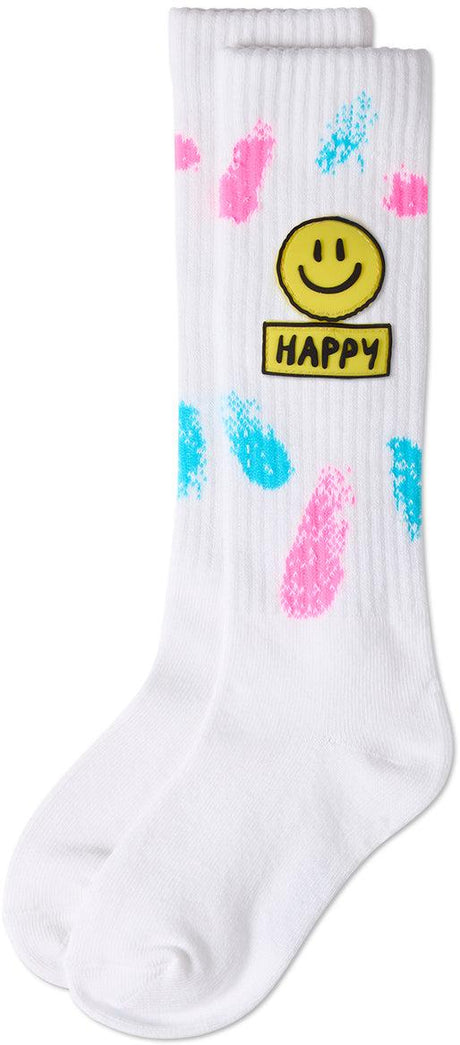 Memoi Girls Happy Paint Knee Socks - MKF-7242