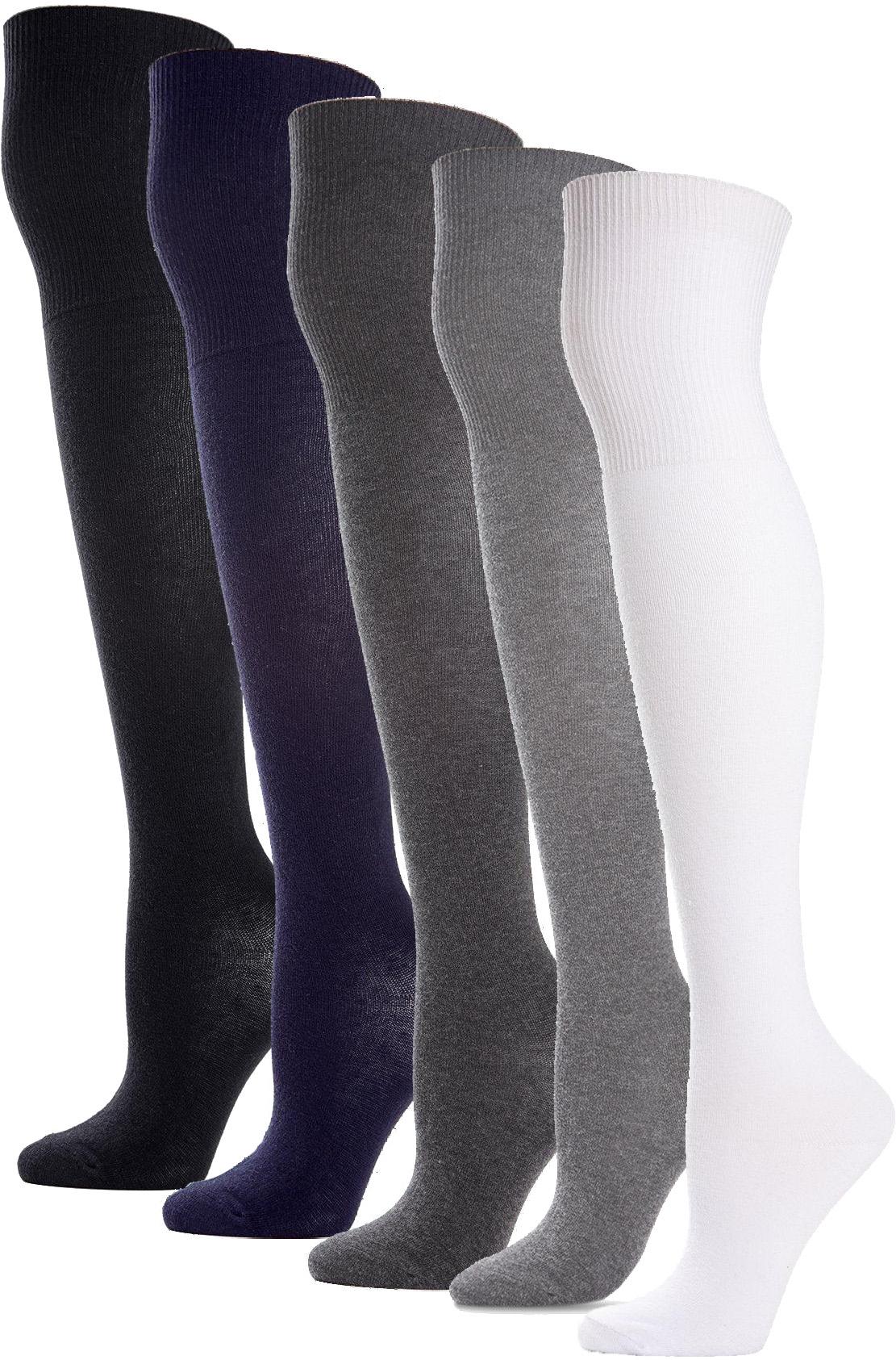 Spot On Basics by Memoi Girls Flat Knit Over the Knee Thigh-Highs - SP-10570