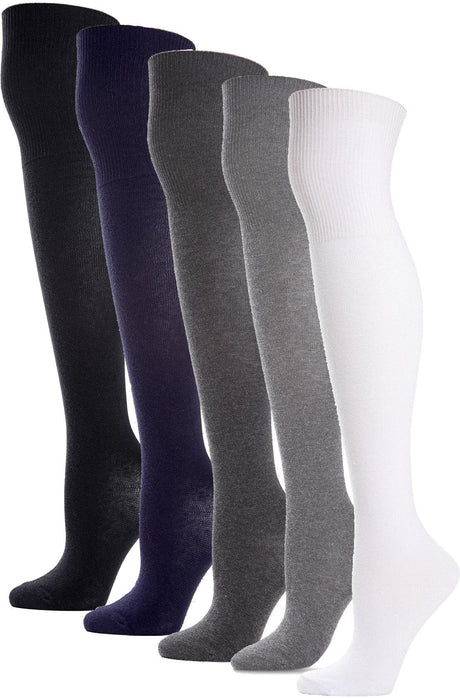 Spot On Basics by Memoi Girls Flat Knit Over the Knee Thigh-Highs - SP-10570