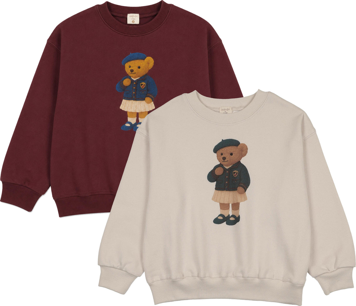 Analogie by Lil Legs Lil People Collection Girls Bear Sweatshirt - AF26S549
