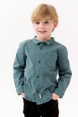 Crew Kids Boys Stonewash Long Sleeve Shirt - AL3212