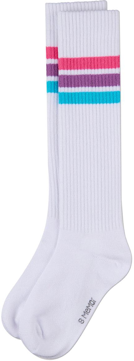 Memoi Girls Multi Stripe Knee Socks - MKF-7248