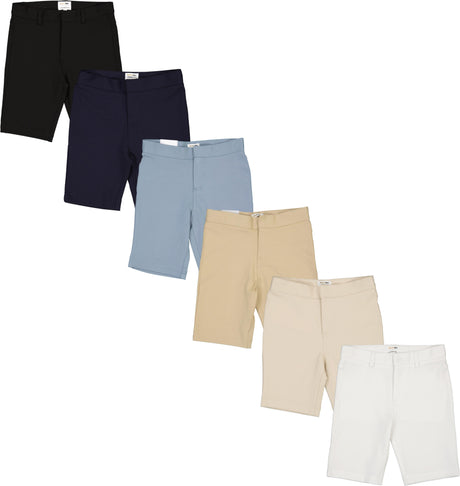 Mocha Noir Boys Stretch Dress Shorts - ASCP305S