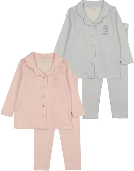 Lil Legs Pitter Patter Collection Boys Girls Cotton Sailor Stripe Pajamas Lounge Set - SSLST