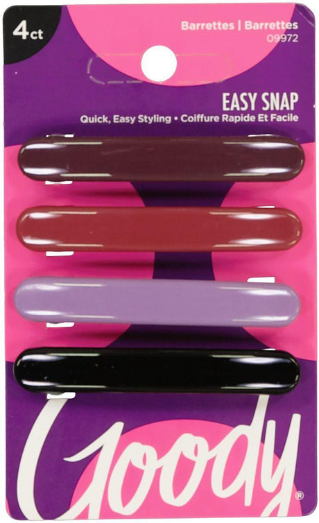 Goody Easy Snap Barrettes 4 Pack - 09972
