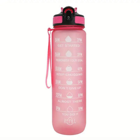 ShirtStop Motivational Water Bottle with Carrying Strap