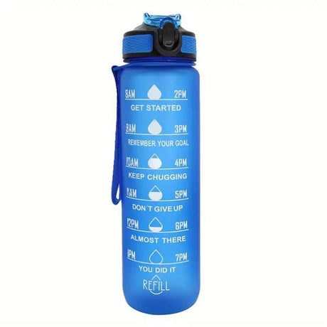 ShirtStop Motivational Water Bottle with Carrying Strap