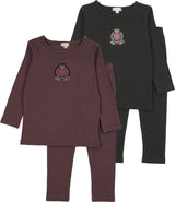 Lil Legs Dressy Loungewear Collection Boys Girls Classic Emblem Cotton Pajamas - AF26TP413