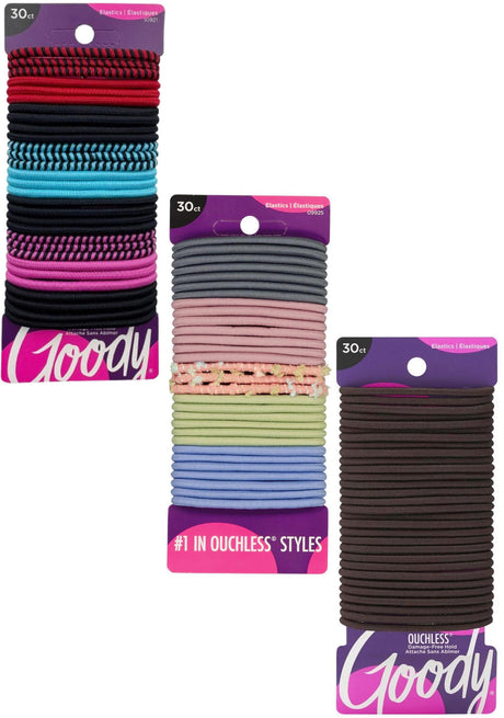 Goody Ouchless 4MM Ponytail Elastics 30 Pack - 09925/10921/18122