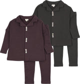 Lil Legs Dressy Loungewear Collection Boys Girls Button Front Cotton Pajamas - LLS27TP405