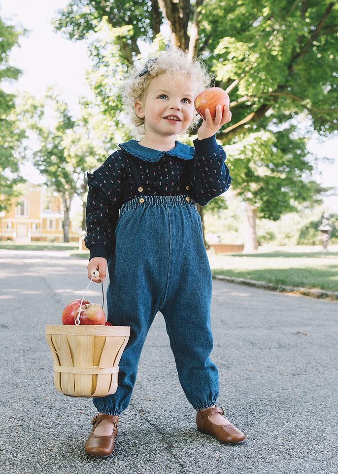 Analogie by Lil Legs Sweet Campaign Collection Boys Girls Knit Strap Bubble Suspender Overall - AF26S828