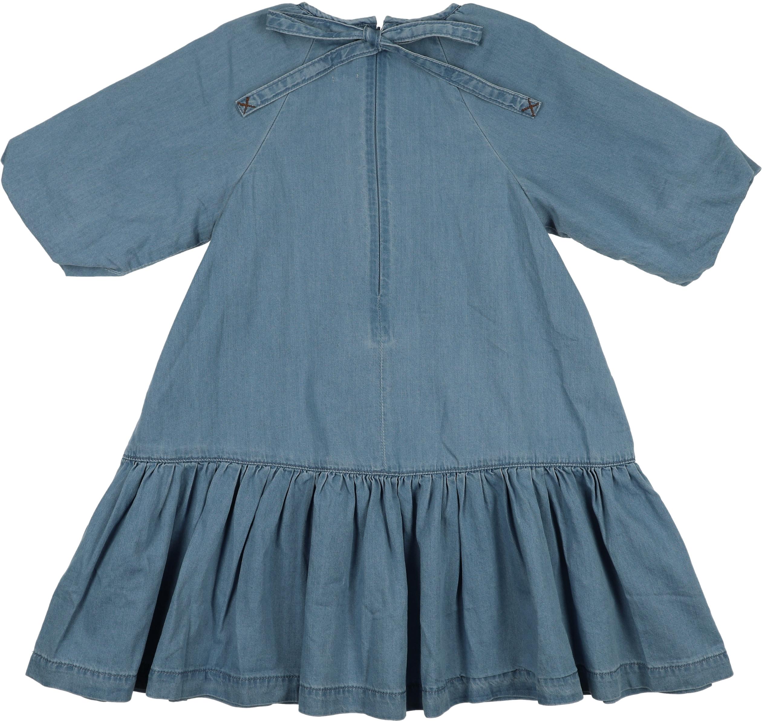 Analogie Lil Legs Denim Capsule Collection Girls 3/4 Sleeve Dress