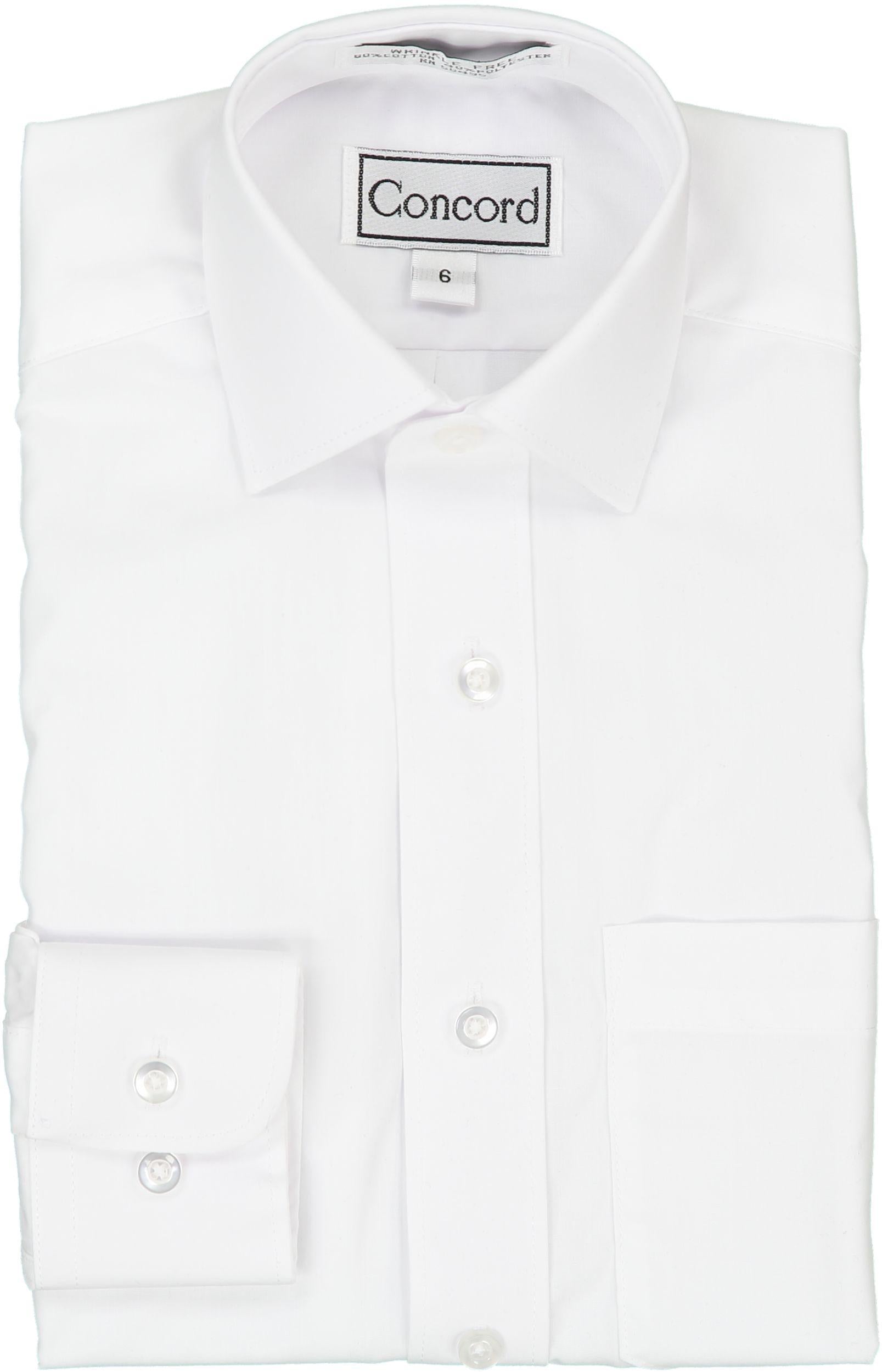 Concord Boys Long Sleeve White Dress Shirt White / 8 Concord Boys Long Sleeve White Dress Shirt White / 8