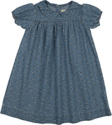 Analogie by Lil Legs Dainty Denim Collection Girls Dainty Denim Short Sleeve Dress - DDDSS