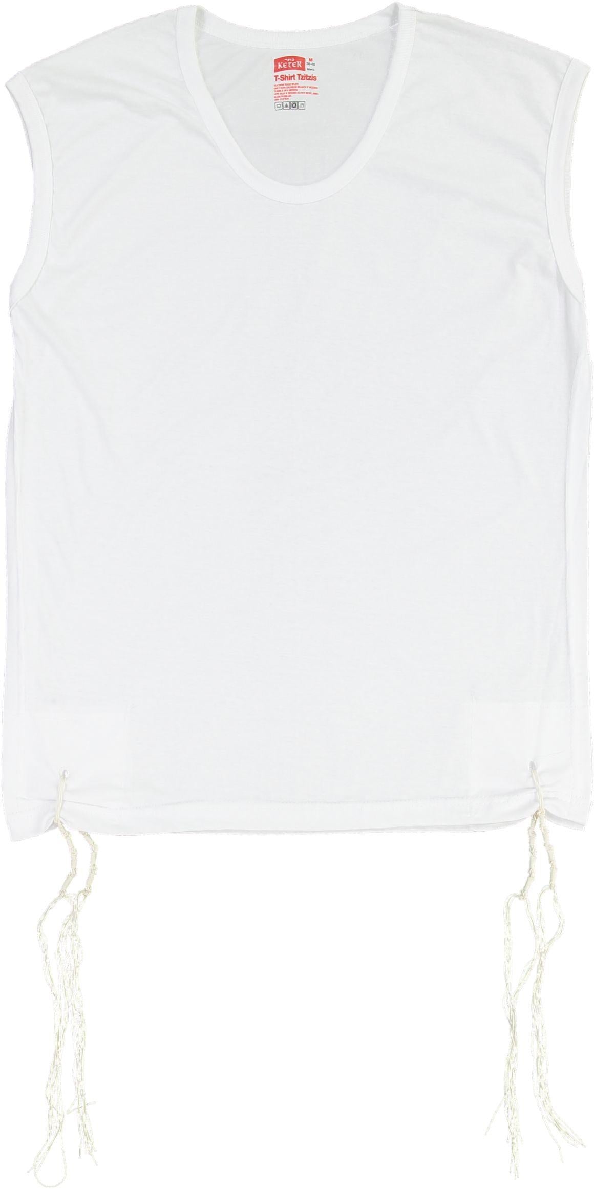 Keter Judaica Mens Perf-Tzit Round Neck Undershirt Tzitzis with Ashkenaz Strings