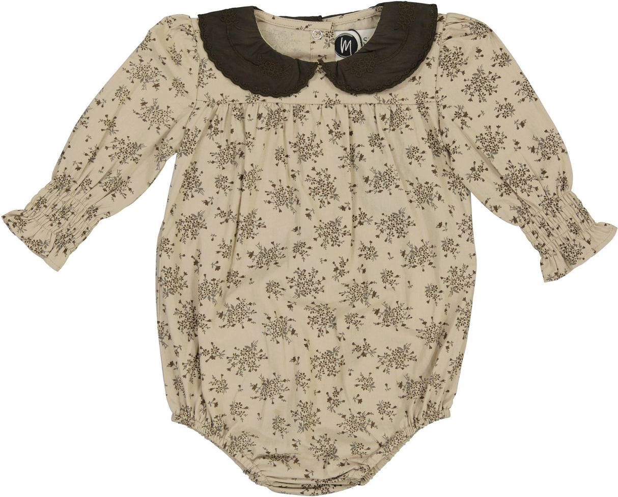 Maniere Baby Girls Eyelet Smocked Romper - ESRW25
