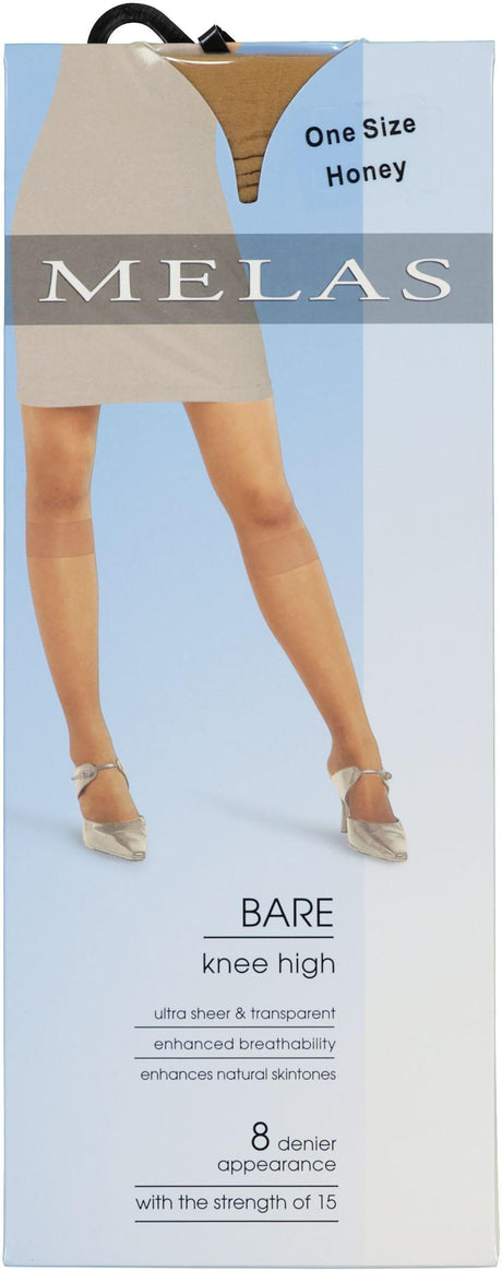 Memoi Womens Bare 8 Denier Strength of 15 Knee Highs - AS-314