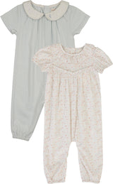 Analogie by Lil Legs Sunny Blossoms Collection Baby Boys Girls Long Romper - MMLR/SBLR