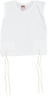 Keter Judaica Boys Perf-Tzit Round Neck Undershirt Tzitzis with Ashkenaz Strings