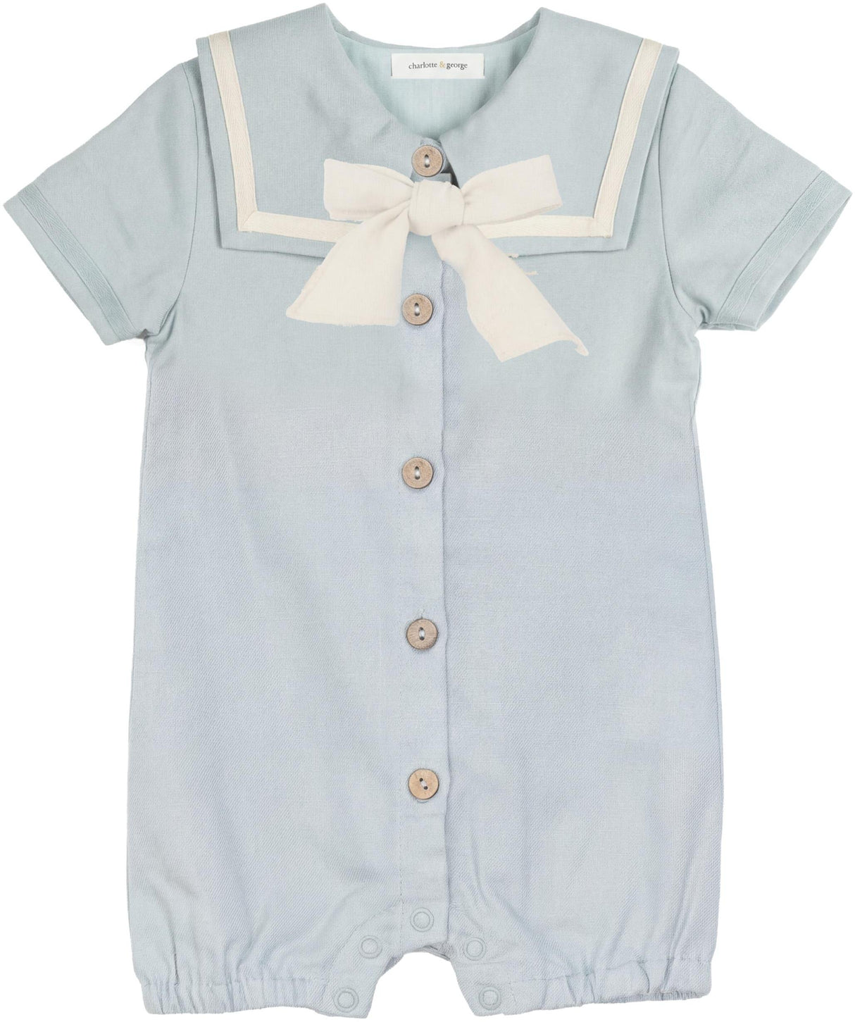 Charlotte & George Baby Boys Woven Sailor Romper - SB6CP7387BB