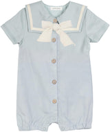 Charlotte & George Baby Boys Woven Sailor Romper - SB6CP7387BB